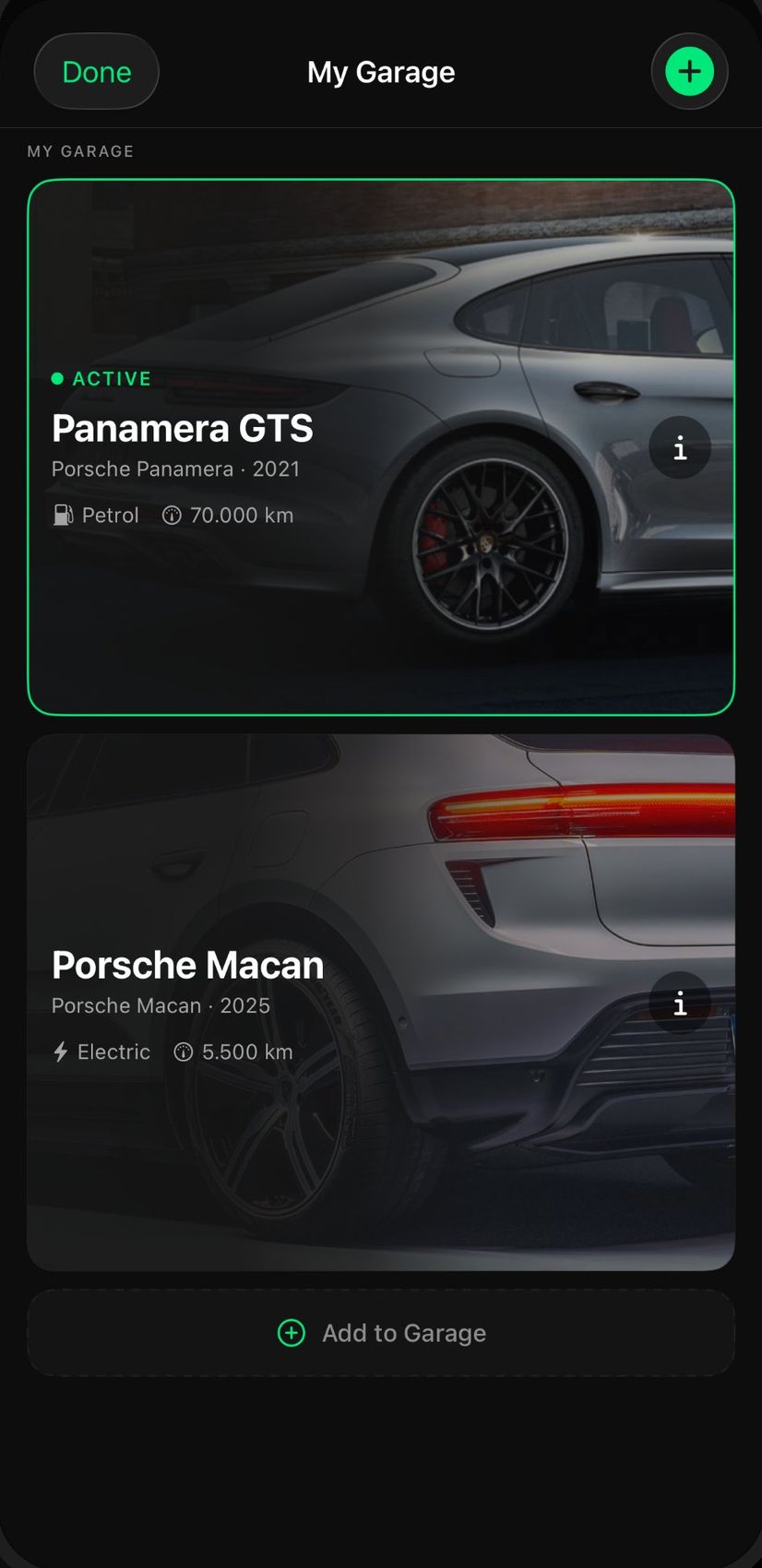 Garrage your vehicles screen